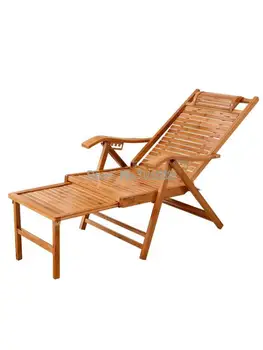 Бамбуковое кресло с откидной спинкой Складной стул Кровать для Сиесты Диван Сандальное кресло для отдыха Простое портативное офисное бамбуковое кресло для взрослых 9