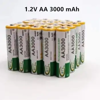 Батарея AA 3000mAh 1.2 V Аккумуляторная Батарея AA 3000mAh NI-MH 1.2 V Аккумуляторная Батарея 2A Baterias 3000 + Бесплатная доставка