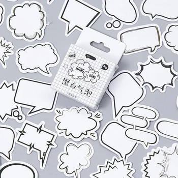Белое украшение в виде пузырьков, диалоговое окно Papeleria, маскирующее блокнот, альбом, Липкая бумага, прекрасная наклейка для детей-студентов 7