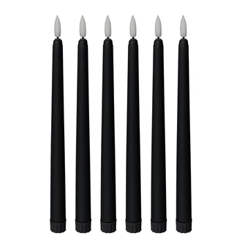 Беспламенные свечи в виде черного конуса 11 дюймов (около 27,9 см) 6, настройка времени на батарейках 14