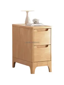 Бесплатная доставка, прикроватный столик из массива дерева в скандинавском стиле, шкафчик для хранения в спальне, цветной прикроватный шкафчик, маленький ультраузкий 5