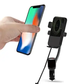 Беспроводное зарядное устройство мощностью 10 Вт в автомобиле для iPhone15 14 13 12 12Promax XSMAX для Samsung S23 S21 S20 для Huawei Xiaomi Автомобильное Беспроводное зарядное устройство