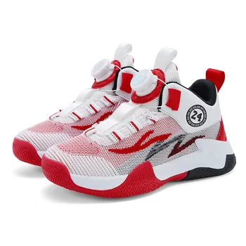 Брендовая баскетбольная обувь для мальчиков, детские кроссовки на толстой подошве, противоскользящая детская спортивная обувь для мальчиков, обувь для тренеров, унисекс 8