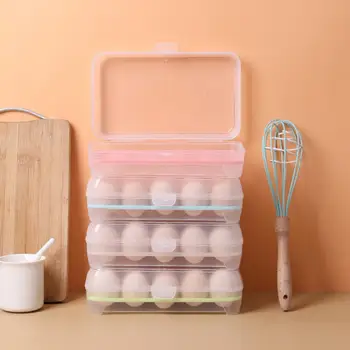 Вместительный Легкий Влагостойкий холодильник с 15 ячейками, коробка-органайзер для яиц, Коробка для хранения яиц, кухонные принадлежности 8