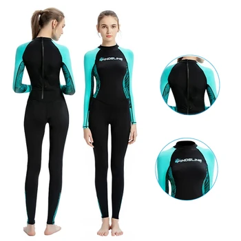 Гидрокостюм для плавания всего тела, гидрокостюм для дайвинга, неопреновый женский гидрокостюм для подводного плавания для водных видов спорта, гидрокостюмы на молнии сзади для женщин XS-XL 3
