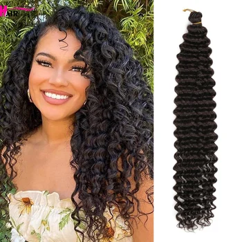 Глубокая Закрутка Волос В Косу Крючком Синтетические Предварительно Растянутые Плетеные Пряди Для Наращивания Волос Для Африканских Женщин Kanekalon Afro Braids Hair