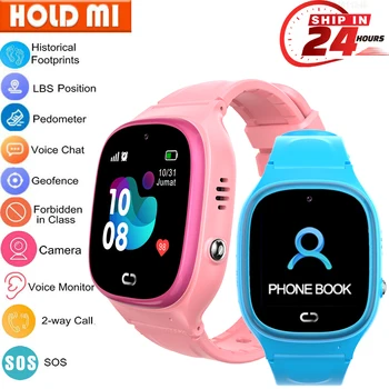 Детские смарт-часы SOS Phone Watch, умные часы для детей с Sim-картой, фото, Водонепроницаемый IP67, подарок для мальчиков и девочек для IOS Android 9