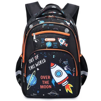 Детский рюкзак с единорогом, детские школьные сумки, ортопедический школьный рюкзак для мальчиков и девочек, водонепроницаемые сумки для начальной школы, Динозавр Infantil 12