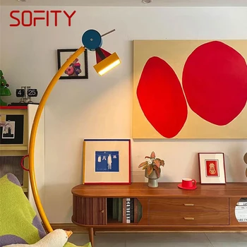 Детский торшер SOFITY с мультяшным рисунком Цвет Геометрия Семейная спальня Креативность Светодиодная Декоративная атмосфера