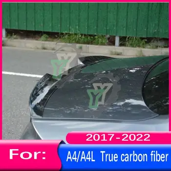 Для Audi A4/A4L 2017 2018 2019 2020 2021 2022 TFSI из настоящего углеродного волокна, задняя крыша багажника, спойлер, кромка, Окно, крыло 3