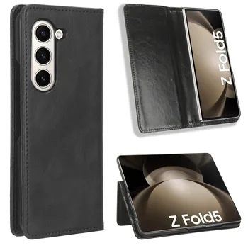 Для Samsung Galaxy Z Fold 5 5G Роскошный Флип-чехол из Искусственной Кожи с Откидной крышкой Для Samsung Z Fold5 ZFold5 Защитные Сумки Для Телефонов