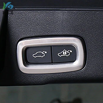 Для VOLVO XC60 2018/XC90 2015-2017 2018 ABS Матовая внутренняя отделка кнопки включения задних ворот, 1 шт. Аксессуары для стайлинга автомобилей