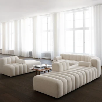 Европейский минималистский диван Современное тканевое Ленивое Уютное кресло для отдыха на полу Диван для гостиной Модульные диваны Wohnzimmer Товары для дома 15