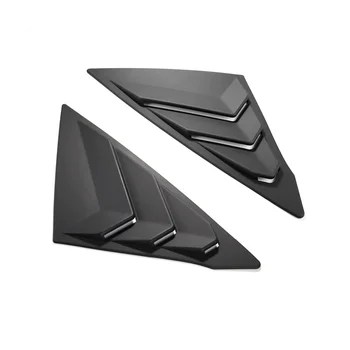 Жалюзи на задние боковые стекла Треугольные Стеклянные жалюзи для Honda Civic Седан 11Th 2022 2023 - ABS Матовый черный