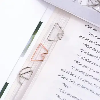Зажим 10 шт./упак. Геометрический многоугольник Треугольник Студенческие принадлежности Школа творчества для детей BZNVN Бумажная Металлическая закладка 7
