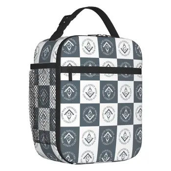 Изготовленная на заказ сумка для ланча со знаком масонства, женский термоохладитель, изолированный ланч-бокс для детской школы