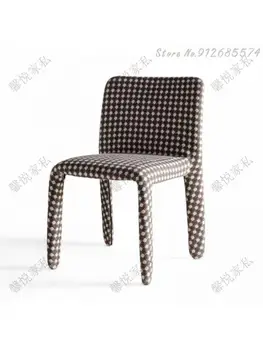 Индивидуальный обеденный стул из массива дерева в американском стиле, легкое Роскошное кресло для переодевания в скандинавском стиле, Дизайнерское Мягкое кресло-мешок Гостиничной модели 10