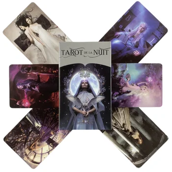 Карты Tarot De La Nuit Традиционное издание Fate Гадание Oracle Prophecy Семейная вечеринка Настольная игра Высококачественные Игрушки 9