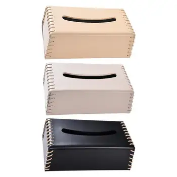 Кожаная коробка для салфеток, футляр для салфеток, коробка-диспенсер для салфеток для лица, креативный и вместительный держатель для салфеток для домашнего декора 8