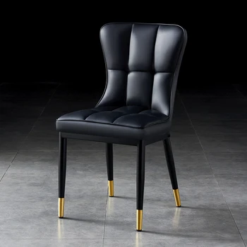 Красивые обеденные стулья черного цвета, современные роскошные эргономичные обеденные стулья в скандинавском стиле, дизайнерская итальянская мебель Silla Comedor 11