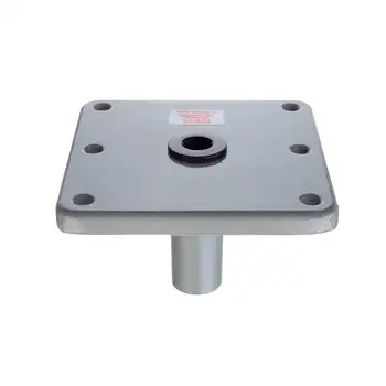 Крепление для алюминиевого лодочного сиденья Attwood Swivel-Eze Lock'N-Pin на подставке - Основание 7 x 7 дюймов, 3/4 дюйма 6
