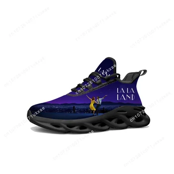 Кроссовки La La Land на плоской подошве, мужские женские спортивные кроссовки для бега, кроссовки Эммы Стоун, кроссовки Райана Гослинга, сетчатая обувь на шнуровке, обувь на заказ 8