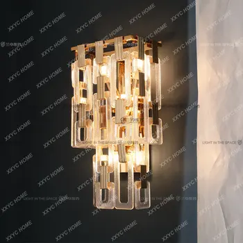 Легкий роскошный настенный светильник Постмодернистской креативной Величественной виллы, фоновая стена для гостиной, спальня, освещение для прохода 14