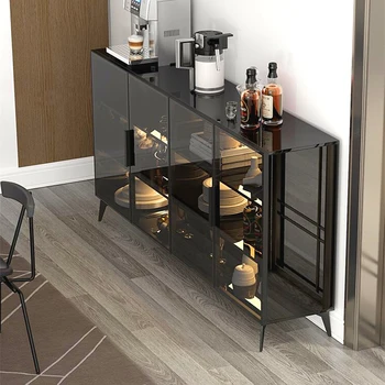 Легкий роскошный сервант, винный шкаф, встроенный современный минималистичный чайный шкаф, Высококачественный шкафчик для хранения каменных пластин, бытовое стеклянное хранилище 7
