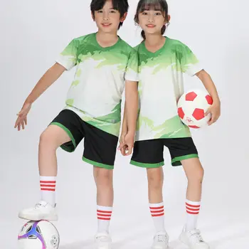 Летний детский футбол 2023, Тренировочный комплект футбольной команды, Индивидуальная одежда для родителей и детей, Детская Спортивная одежда, Быстросохнущая 7