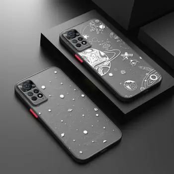 Матовый Чехол Для Телефона Xiaomi Redmi Note 12 7 8 9 8T 11T 8 10 Pro 9S 10S 11 11S Чехол для Redmi 9A 9 12C K40 Saturn Moon Planet