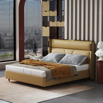 Мебель для спальни из искусственной кожи двуспальные кровати 1,8 м 11