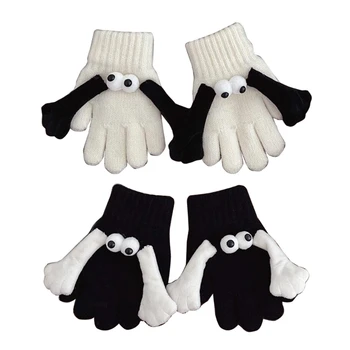 Милые детские парные перчатки, Варежки с магнитным соединением, перчатки с раздельными пальцами 10