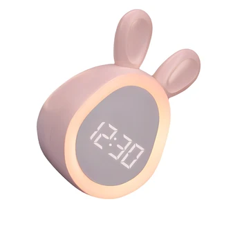 Милый детский будильник, детские цифровые часы с ночным освещением, прикроватные часы для тренировки сна, приложение для девочек 12