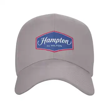 Модная качественная джинсовая кепка с логотипом Hampton Inn, Вязаная шапка, бейсболка 4