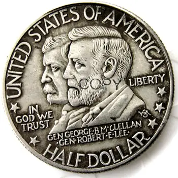Монета-копия Antietam 1937 года ВЫПУСКА в полдоллара с серебряным покрытием 11