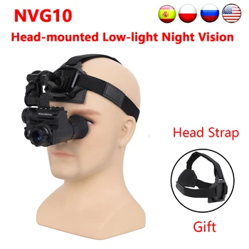 Монокуляр ночного видения NVG10, установленный на голове, Wi-Fi Охотничий шлем, очки ночного видения, отгрузка со склада в PL/ США 5