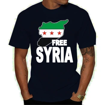 Мужская футболка Free syria, мужская Новая модная футболка с круглым вырезом, футболка Free Syria, активизм, Сирийское уважение, мужская одежда 5