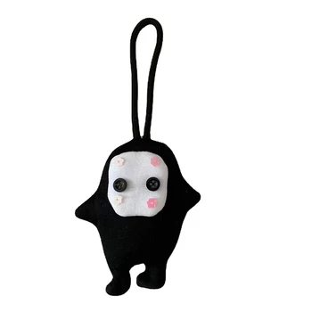 Мультфильм аниме Человек без лица, плюшевые игрушки, мягкая набитая сумка, брелок для ключей, подарки 14