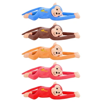 Мягкая плюшевая игрушка обезьянка с длинным хвостом Домашняя детская коляска, постельные принадлежности, игрушка для сна Y55B 6