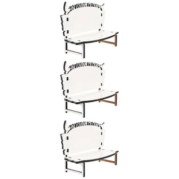 Набор из 3 белых Эмбриональных стульев, Сублимационное ремесло, Украшение обеденного стола, Заготовка из дерева, Орнамент 