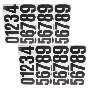 Наклейка на 6 листов DIY Наклейки с номерами почтовых ящиков Клейкие номера Наклейки на мусорные баки 3