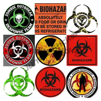Наклейки биологической опасности, Таблички с Надписями, Водонепроницаемая Этикетка с предупреждением о биологической Опасности, Используется для Больниц и промышленных круглых наклеек Alien Biohazard 8