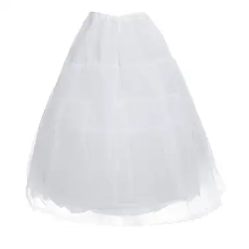 Нижняя юбка без обруча, Длинная юбка с кринолином, платье с цветочным узором, Белая Нижняя юбка с 2 обручами 2022 г. 5