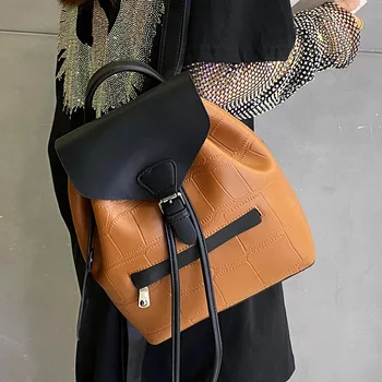 Новая женская сумка из натуральной кожи, модный цветной рюкзак из воловьей кожи, женская школьная сумка 10