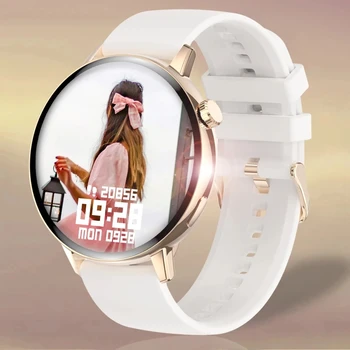 Новые модные женские умные часы с Bluetooth-вызовом, полноэкранные сенсорные водонепроницаемые часы, женские смарт-часы с пульсометром для Xiaomi 14
