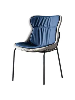 Обеденный стул в скандинавском стиле, современный минималистичный кожаный стул со спинкой, легкий роскошный минималистичный домашний туалетный столик в ресторане отеля 10