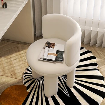 Обеденный стул для макияжа в стиле крема, Дизайнерский Современный Простой Стул для спальни, Роскошный Туалетный стул, стул для кухни, Современная мебель для сидения WKDC 13