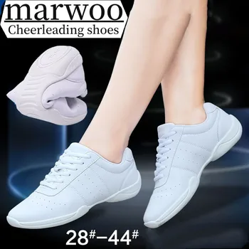 Обувь для черлидинга Marwoo, Детская танцевальная обувь, обувь для соревновательной аэробики, обувь для фитнеса, женская белая спортивная обувь для джаза D01 3