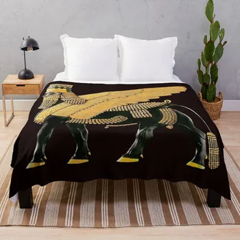 Одеяло с ассирийским крылатым быком для косплея, аниме, туристическое одеяло, Декоративные Одеяла, одеяло с ворсом 3