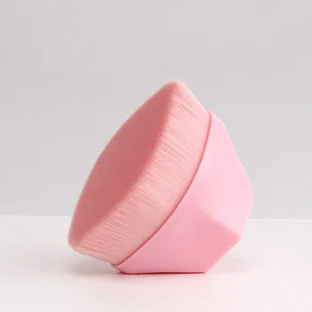Оригинальная шестигранная кисть для макияжа розового цвета Кабуки с плоским верхом, жидкая кисть для нанесения тонального крема 15